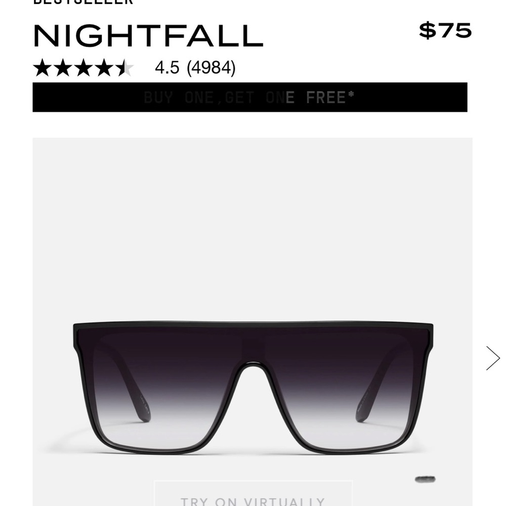 Brand New Nightfall Sunglasses size M w/  pouch.Black Frame-Smoke Polarized lens